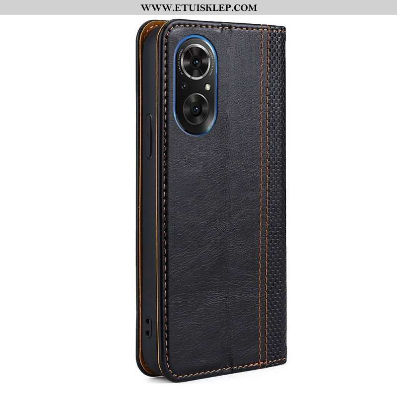 Etui Na Telefon do Honor 50 SE Etui Folio Skórzane Szwy Liczi